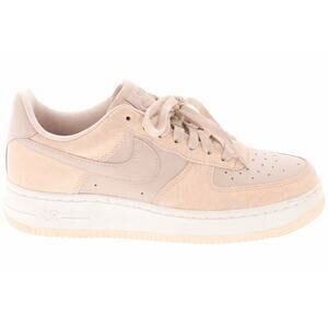 Nike Air Force 1 Low Womens Size 7 Beige Pink Suede Leather Sneakers Retro Shoes